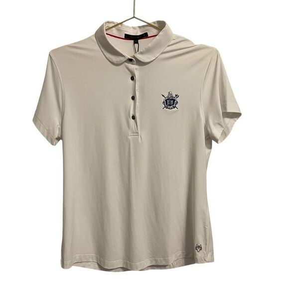 Greyson Tops - Greyson Scarlett Polo in Arctic White Size Large NWT